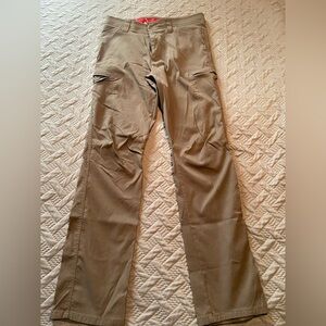 Wrangler Men’s Outdoor Stretch Zip Cargo Pants Size 32/32 Brown Outdoor Hiking